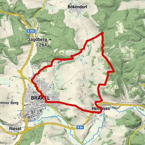 Rundwanderweg Nr. 5 durch das Brakeler Bergland von Brakel über Hembsen und Hainhausen zurück nach Brakel