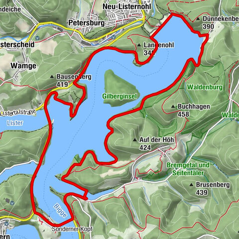 Radroute Biggesee