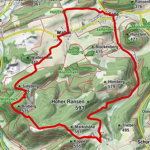 Mescheder Höhenwanderweg: Alternativroute (m)