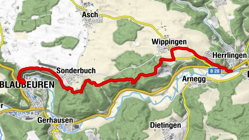 Wanderung Blaubeuren - Herrlingen