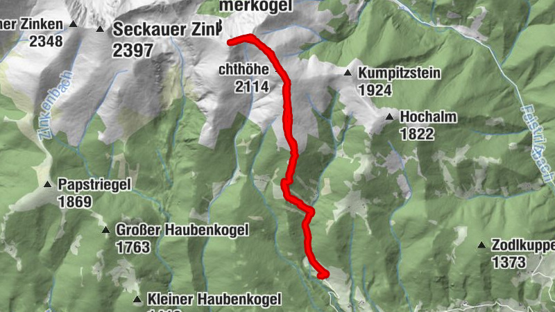 Lamprechthöhe, Schwaigerhöhe ab Kühberger