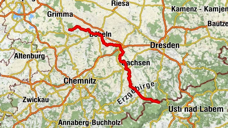 Mulderadweg - Freiberger Mulde