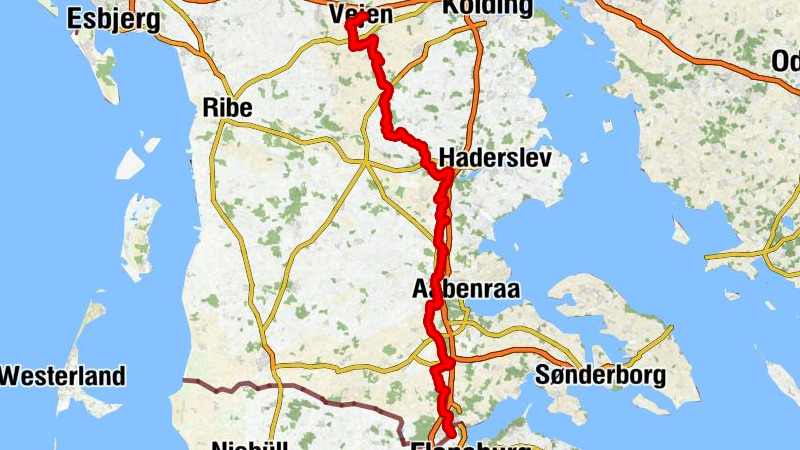 Pilgerroute (Hærvejen): Dänemark