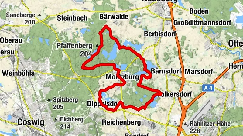 Fischer-Route - Himmelsteiche rund um das Jagdschloss Moritzburg
