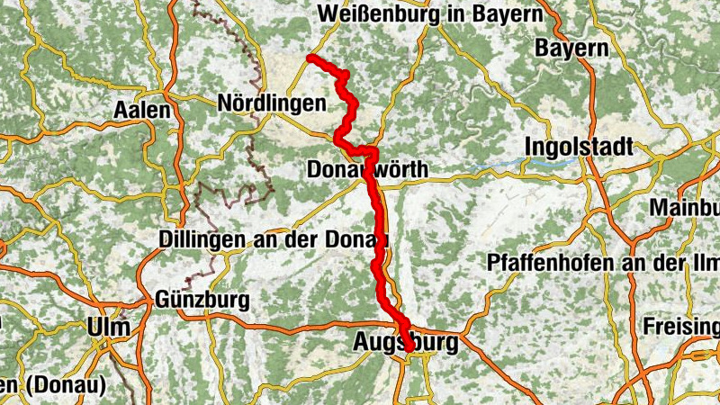 Jakobsweg - Vom Donau-Ries übers Lechtal nach Augsburg