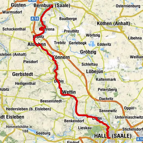 Saaleradweg Etappe 8 - Von Halle (Saale) nach Bernburg (Saale)