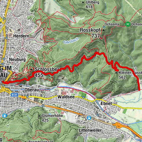 Querweg Freiburg - Bodensee: Freiburg - Ebnet