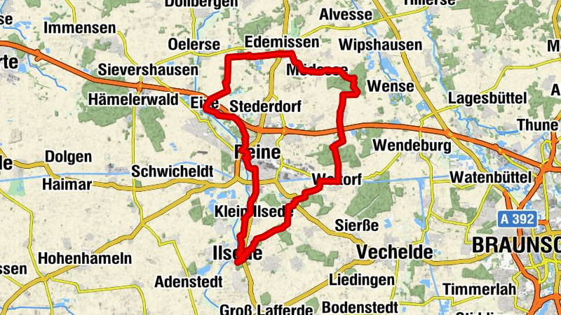 In 50km von Ilsede nach Edemissen und zurück