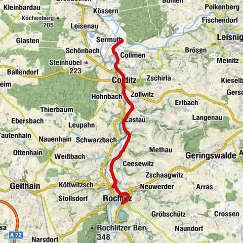 Mulderadweg Rochlitz-Sermuth