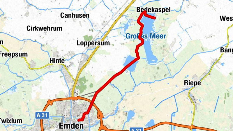 Kanutour vom Großen Meer über die Hieve nach Emden