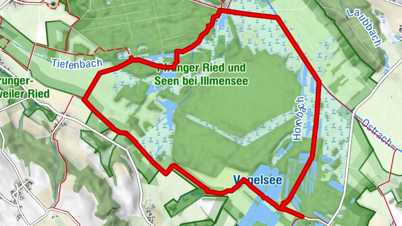 Pfrunger-Burgweiler Ried: Um den großen Trauben - Ausgangspunkt Riedhof
