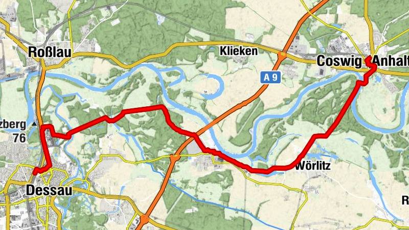 3. Von Dessau nach Coswig / NASA