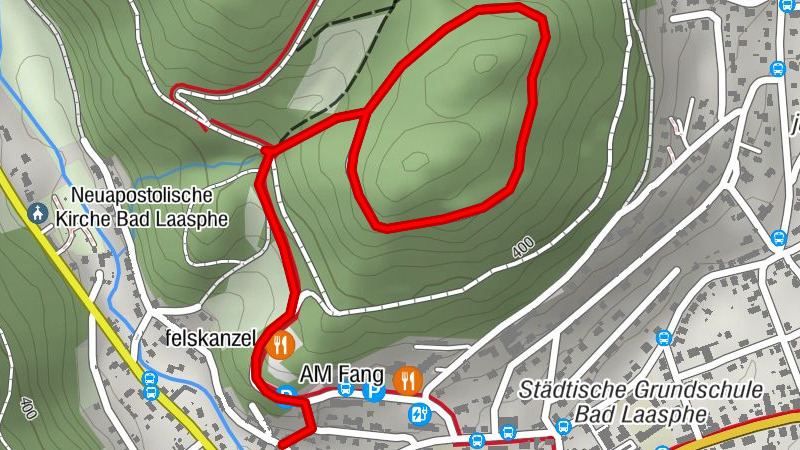 Kurterrainwege - Ortswege Bad Laasphe - Herzweg rot 1