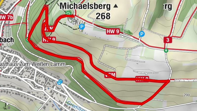 Rundwanderweg 2 - Der "Kappelbergweg" auf dem Michaelsberg in Bruchsal-Untergrombach