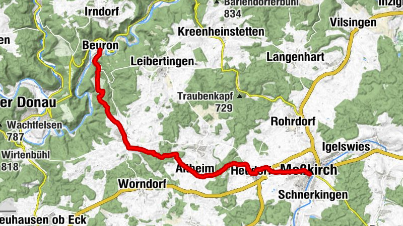 Beuroner Jakobusweg - Etappe 4 - von Beuron nach Meßkirch