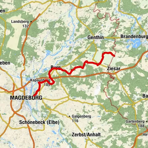 Telegraphenradweg Berlin - Koblenz im Jerichower Land (in Bearbeitung)