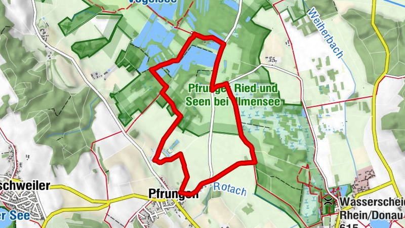 Von Pfrungen zu Moorseen im Ried