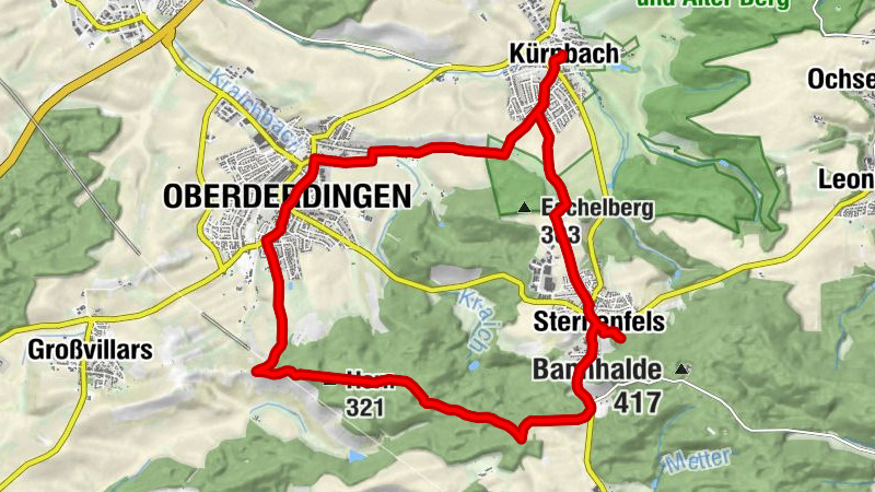 Von Kürnbach zum Derdinger Horn Oberderdingen #Schwarzrieslingdorf