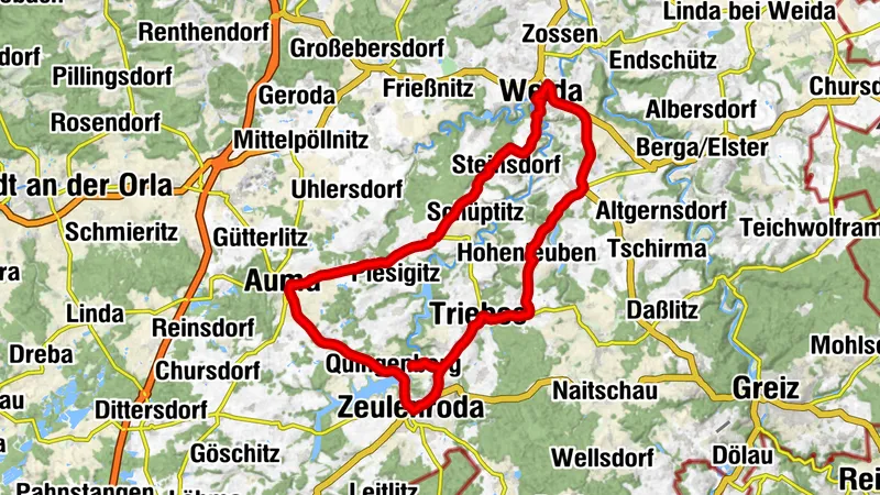Rennrad-Runde: Entlang der Talsperren zwischen Zeulenroda und Weida