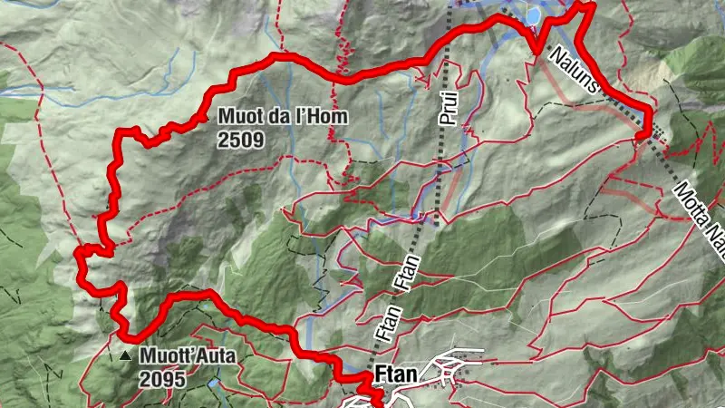 Motta Naluns – Alp Clünas – Mot da l’Hom – Alp Laret - Ftan