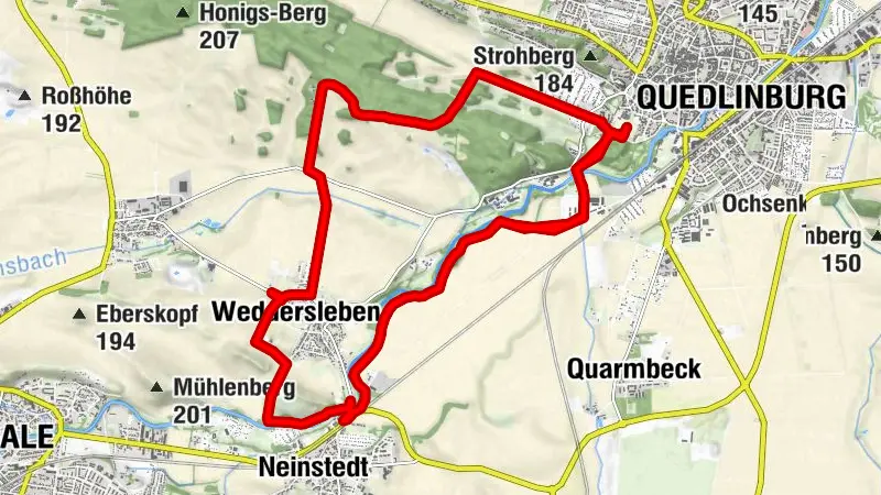 Rundfahrt Quedlinburg - Teufelsmauer - Quedlinburg