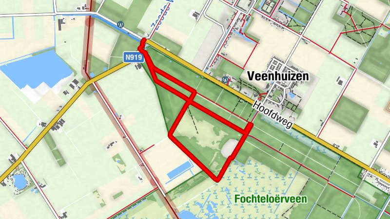 5,0 km - Schietbaan Veenhuizen