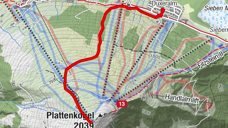 Hochkrimml Duxeralm zum Plattenkogel Gipfel