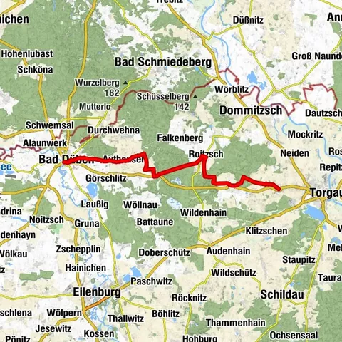 Lutherweg Sachsen von Bad Düben nach Dreiheide