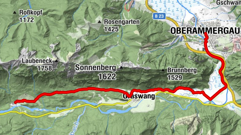 Winterwanderung von Oberamgau zum, Schloss Linderhof