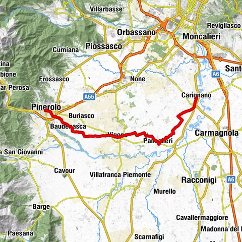 RING_CYCLOTHURISTIC_TORINO_SOUTH - Day 2 - from Pinerolo to Carignano