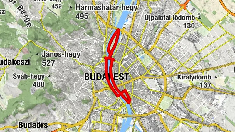 Budapest, Mittelungarn/Ungarn, Immer am Wasser lang...