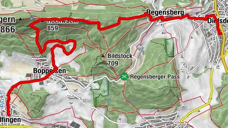 One way Tour Otelfingen Hochwacht