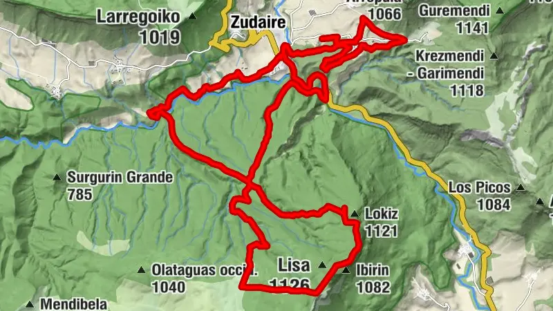 Améscoa Baja - Parroquia de la Natividad de Sta. María - Aramendiako mendatea / Puerto de Aramendia - Muneta