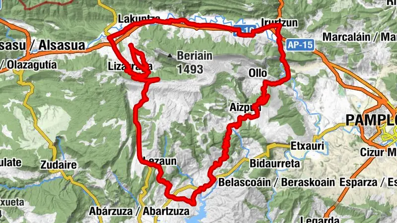 Arbizuko kanpina - Tunelgaina - Lizarragako Benta - Ermita de la Virgen del Pilar de Oskia