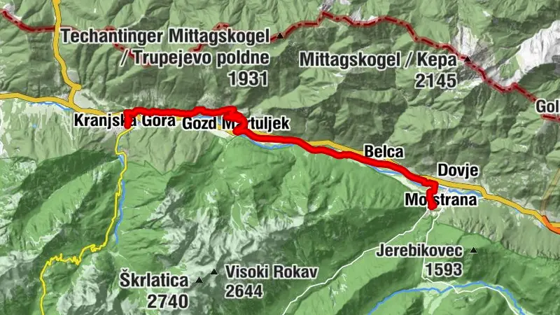 Kranjska Gora - Mojstrana - Kapela sv. Trojice