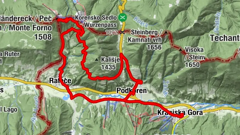 Cerkev Device Marije Vnebovzete - Peč / Ofen / Monte Forno - Župnijska cerkev sv. Duha - Kranjska Gora