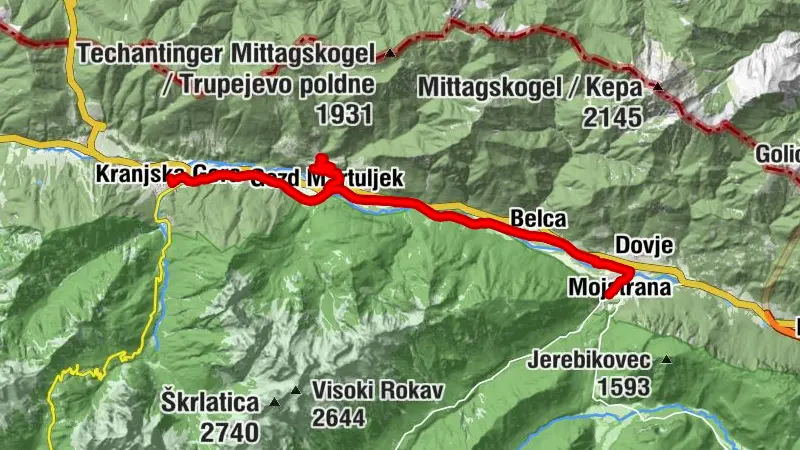 Kranjska Gora - Log - Srednji Vrh - Kapela sv. Trojice