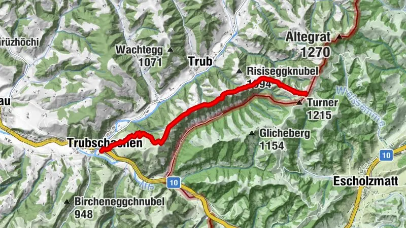 Höhenweg Entlebuch Emmental Etappe 3: Turner - Trubschachen