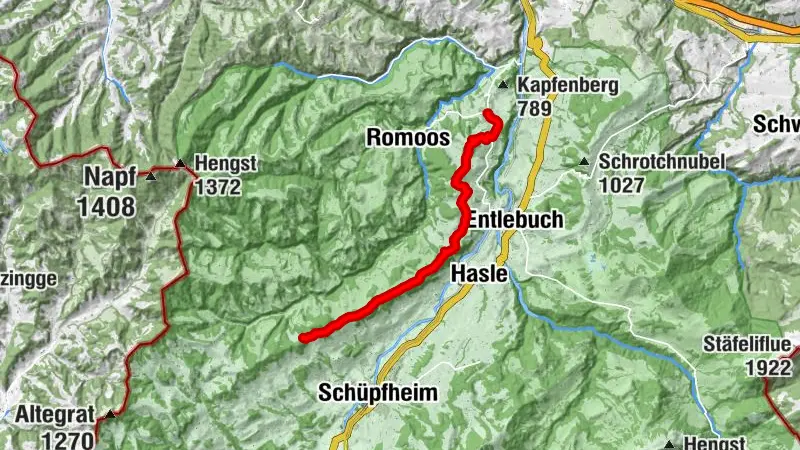 Höhenweg Entlebuch Emmental Etappe 1: Doppleschwand - Obstaldenegg