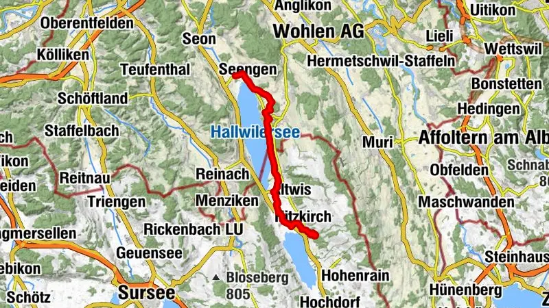 Seengen, Schloss Hallwyl - Gelfingen, Schloss Heidegg, eine Velotour vom Hallwiler- zum Baldeggersee