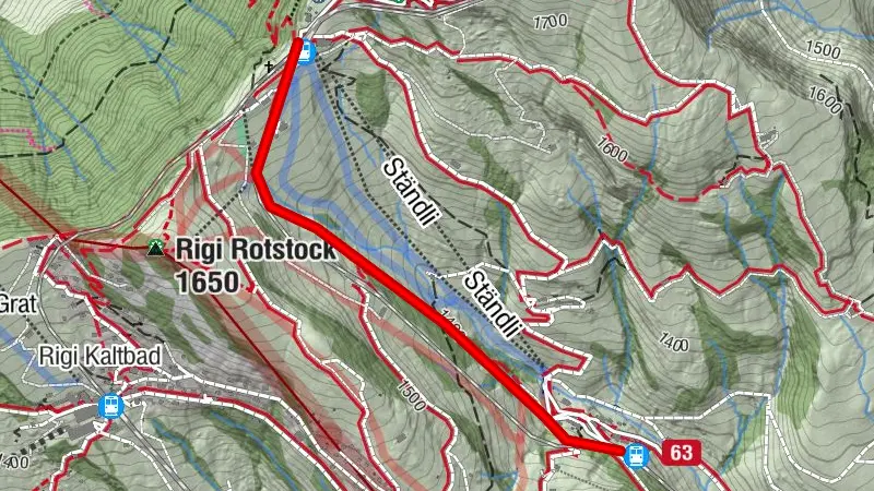Schlittelweg Rigi Staffel-Rigi Klösterli