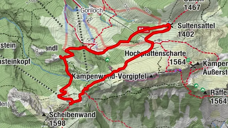 Rundweg Bergstation: LOWA-Teststrecke