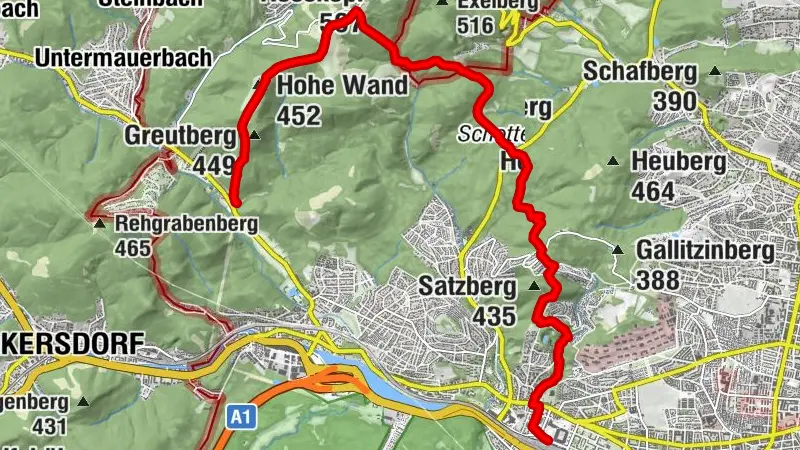 Hütteldorf - Sophienalpe - Hütteldorf