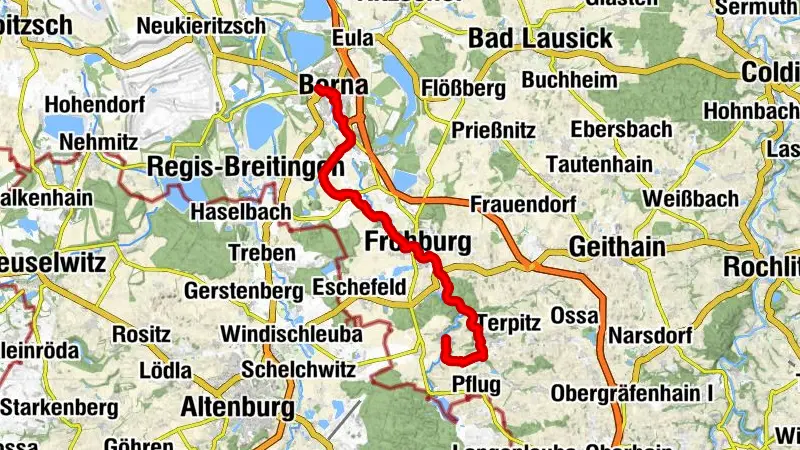 Lutherweg Sachsen von Gnandstein nach Borna