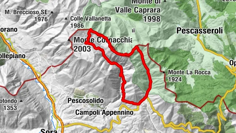 Anellone valle carbonara Coppi dell orso vallone Lacerno