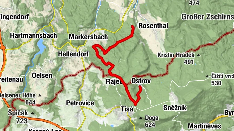 Forststeig - Etappe 3: Von Ostrov zur Kamphütte