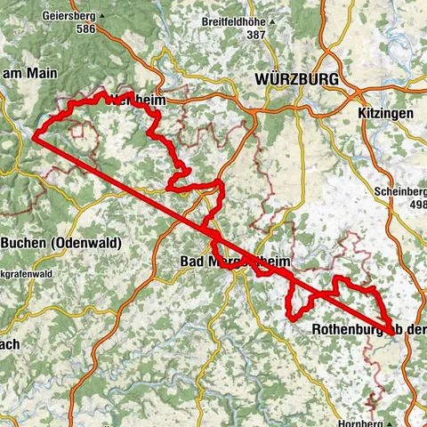 Jakobswanderweg Gesamtstrecke