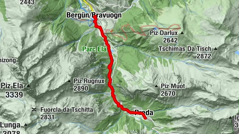 33.04 Bergün - Preda, Via Albula / Bernina
