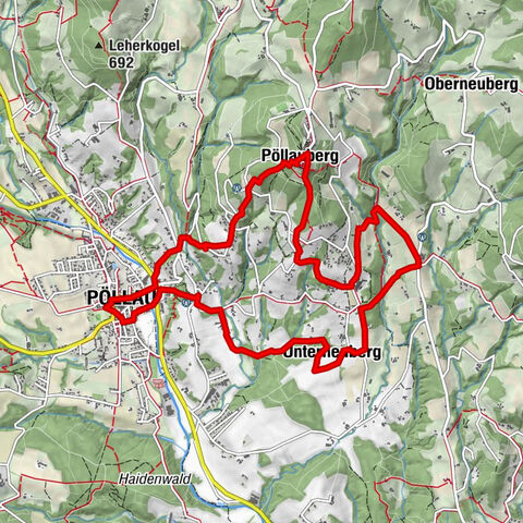 Hirschbirnwanderweg Richtung Pöllauberg