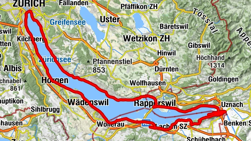 Einmal um den Zürichsee